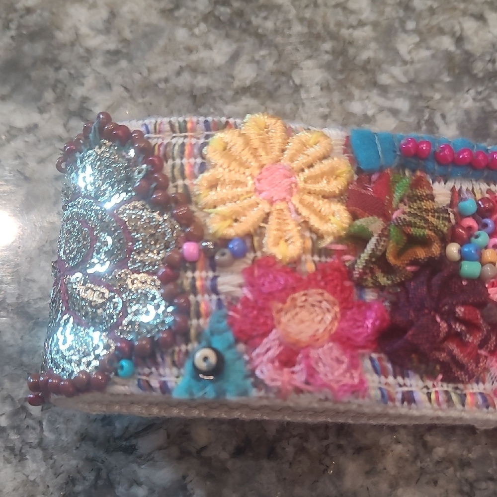 Colorful Floral Embroidered Belt with Tassel - Picture 11 of 14